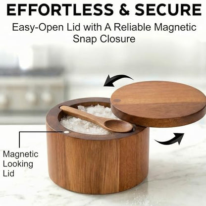 Salt Cellar with Lid and Spoon