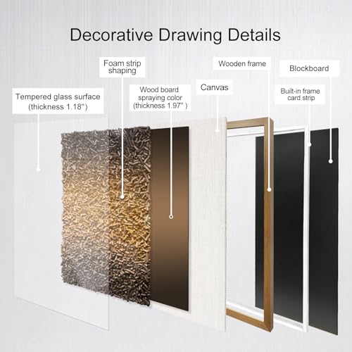 BrightA Creative Polymer Strip Wall Art, Natural Tones, 27.5"x39.4" | Collage and Superimposition, Adds Artistic Layers to Space - color: Light yellow + Dark brown + natural wood tone, size: 27.5"x39.4"