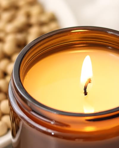 AOOVOO Candle Set - 4PC Scented Candles, 28 oz Soy Candles, Soy Candle for Home Scented, Joy Orange/Laughter Cranberry/Love Rose/Passion Grapefruit - style: Orange/Cranberry/Rose/Grapefruit