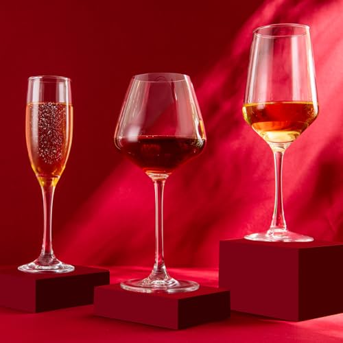 Champagne Glasses,Set of 4,Classic Shape,Hand Blown Elegant Unique Gift for Long stem Sparkling,Wine glasses for Wedding,Birthday Mother’s Day-Ideal for Wine Tasting,Daily Use-6.5 oz,Clear - size: Champagne Glasses
