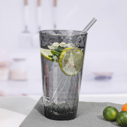 BPA-Free Plastic Tumblers 8 Pack (8x22oz) | Reusable Dishwasher Safe | Stackable Shatterproof Cups | Plastic Drinkware & Drinking Tumblers for Restaurant, Home, Party - color: Gray, size: 8-Pack