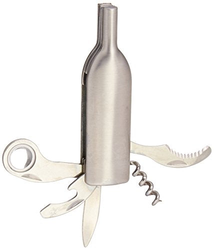 Red Vanilla Wine Bottle Tool Kit, Stainless Steel