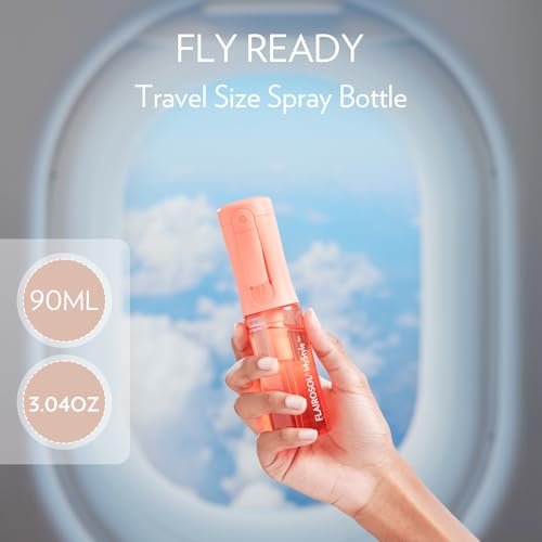 FLAIROSOL MyStyle Travel Continuous Spray Bottle, 3.04oz/90ml, Peach | Portion control mist for air fryer, salad, BBQ, refillable & reusable, fine mist olive oil kitchen sprayer, anti-drip - color: Peach, style: 1 Pack