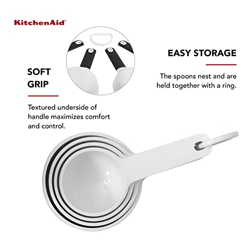 KitchenAid Measuring Cups, Set Of 4, White - color: White, size: Set Of 4