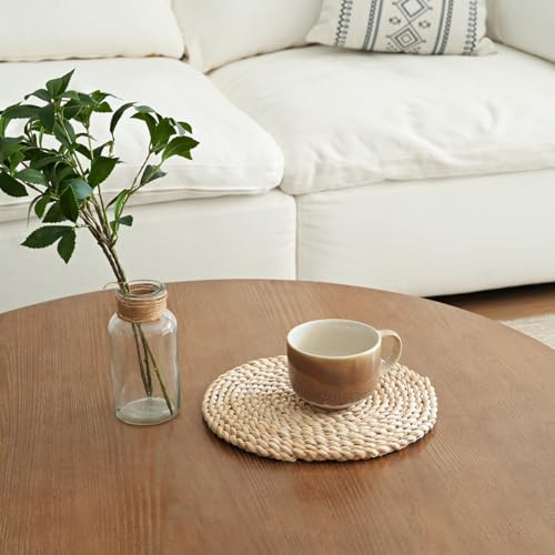 Bosmarlin Ceramic Coffee Mug Set of 4, 16 Oz, Coffee Cups with Big Handle, Microwave and Dishwasher Safe (Brown) - color: Brown
