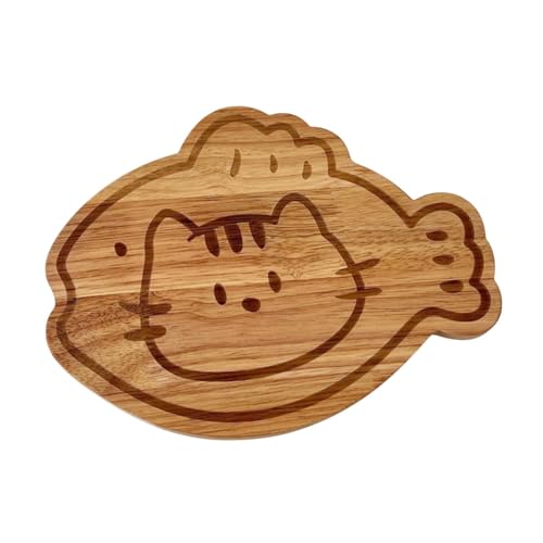 Kitchen Board Multipurpose Wooden Cutting Board for Household Bread Cat Shape, Fish Shape