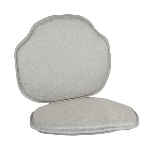 Klear Vu Gripper Omega Non-Slip Windsor Chair Cushions with Skid-Proof Seat Pad for Dining Room, Kitchen, and Office Use, 16x15 Inches, 2 Count (Pack of 1), Gray - color: Gray, size: 2 Count (Pack of 1)