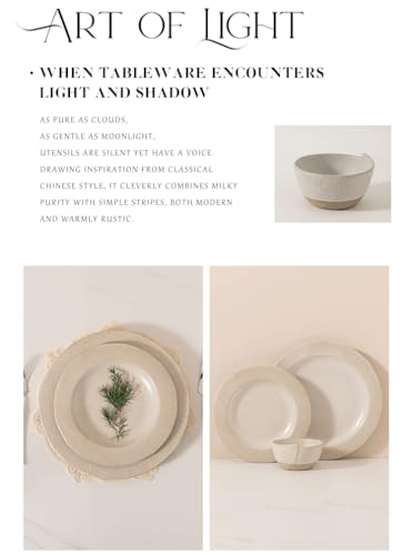 Dinnerware sets plates and bowls sets modern plates,Ceramic Dinnerware Sets,12 Pieces Porcelain Lightweight Plates,Scratch Resistant Dish Set (style - 5, 4 - Set (12pcs)) - color: style - 5