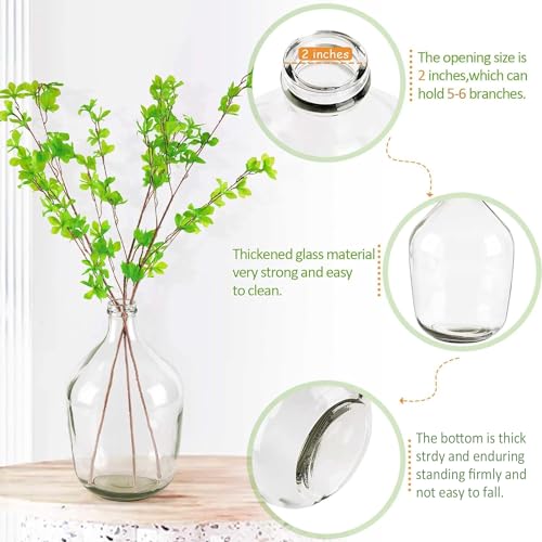 Bfttlity Clear Glass Vase for Centerpieces Table Home Room Decor, L | 15" Tall Clear Vase for Branches, Floor Flowers Vase - size: Large-Clear