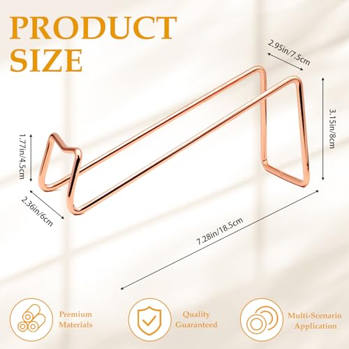 4-Pack Countertop Wine Bottle Holder, Small Metal Wire Wine Rack Stand for Tabletop Storage, Cabinet, Pantry, Bar, and Kitchen Organization (Rose Gold) - color: Rose Gold