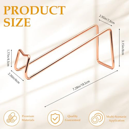 4-Pack Countertop Wine Bottle Holder, Small Metal Wire Wine Rack Stand for Tabletop Storage, Cabinet, Pantry, Bar, and Kitchen Organization (Rose Gold) - color: Rose Gold