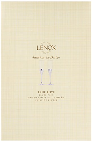 Lenox True Love Glass Flute Pair Clear, 1.25 LB (Pack of 6) - size: 6 Ounces (Pack of 6), style: Flute Pair