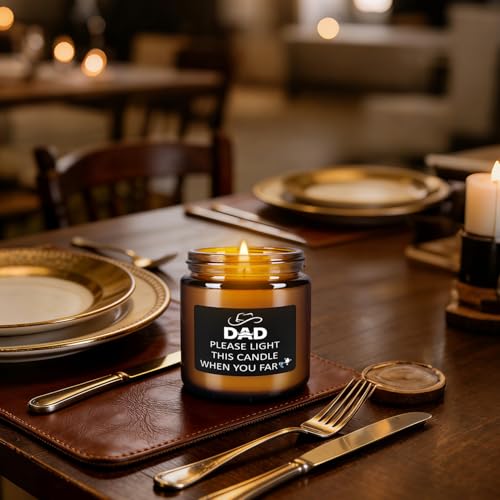 12-Pack Amber Jar Father's Day,Scented Candles, Gift for Dad 3.5oz, Natural Soy Wax and Premium Essential Oils. Ideal for Study Home & Office Aromatherapy. - color: 12Pack-Brown