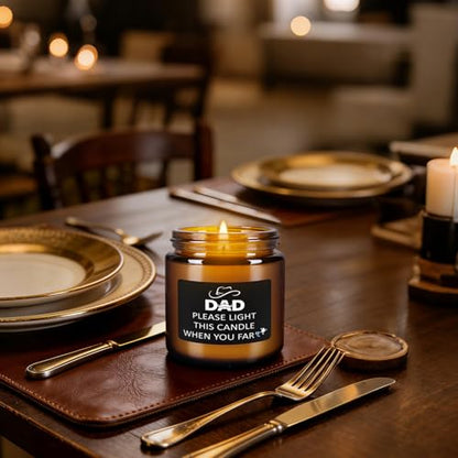 12-Pack Amber Jar Father's Day,Scented Candles, Gift for Dad 3.5oz, Natural Soy Wax and Premium Essential Oils. Ideal for Study Home & Office Aromatherapy. - color: 12Pack-Brown
