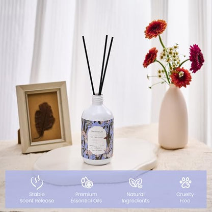 M&SENSE Reed Diffuser Set, Jasmine Garland, 17oz Natural Essential Oil | Non-Toxic Organic, Long-Lasting Fragrance, Ideal for Bathroom, Bedroom, Gifts for Women - color: Jasmine Garland