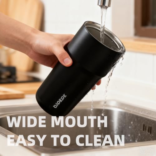 BJPKPK 20oz Spill Proof Coffee Tumbler, Insulated Stainless Steel Cup | Double Wall Vacuum, Leakproof Lid, Keeps Hot/Cold/Iced, BPA Free, Dishwasher Safe, Cupholder, Travel, Haze Blue - color: Haze Blue