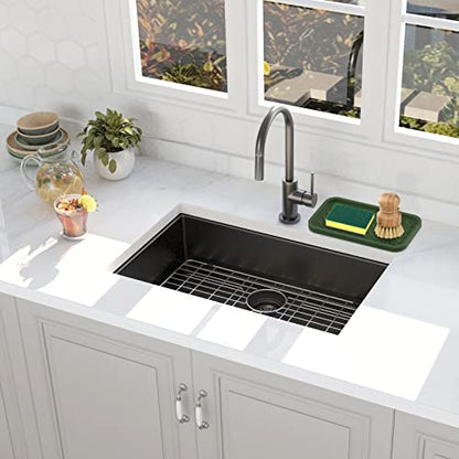 Silicone Sponge Holder-Large Thick Durable 10" Sink Organizer Tray-Kitchen | Thick Durable Sponge Caddy, Large Sink Tray, Dish Soap & Scouring Pad Holder, Countertop Drip Tray, Easy Clean, Rust-Proof - color: G-ge, size: 10x5.1inch
