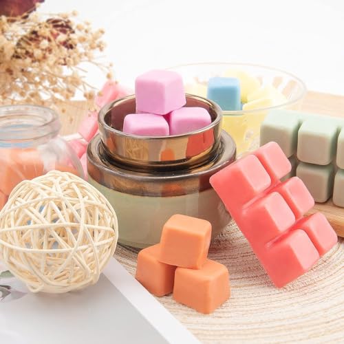 UCC Plant Based Natural Wax Melts, Highly Scented Long Lasting Premium Soy Scented Melts Cubes, Wax Melts Tarts, Colored Wax Melt - 4 Pack - color: SET E