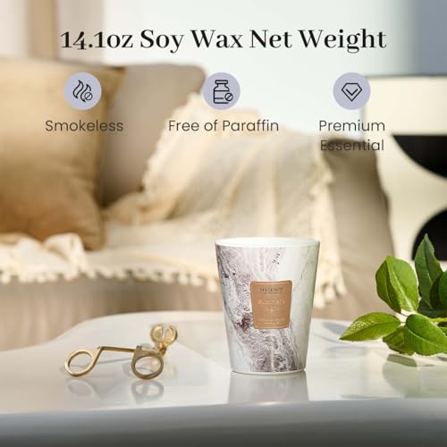 M&SENSE Summer Night Scented Soy Candle, 3 Wick Highly Scented 14.1 Oz 75H, Aromatherapy Christmas Gift for Women and Men - color: SummerNight, size: Medium