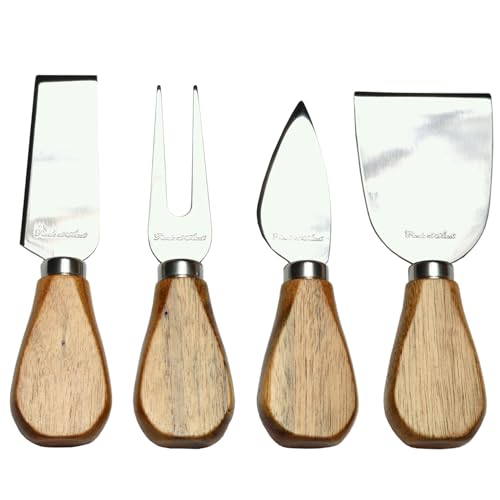 Picnic at Ascot Personalized Engraved Acacia Cheese/Charcuterie Cutting Board with Knife Set & Cheese Markers- Designed & Quality Checked USA