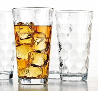 Highball Drinking Glasses Set of 10 Glass Cups by Home Essentials, 17 Oz. Glassware, for Water, Juice, Cocktails, Iced Tea