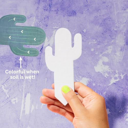 Paper-Based Soil Moisture Meter for Houseplants – Know When to Water, Prevent Overwatering – 5 Pack (PlantDoc Cactus) - style: Cactus PlantDoc - 5 Pack