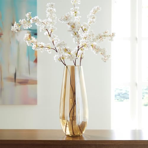 Signature Design by Ashley Rhettman Contemporary 18 in. Vase, Transparent Brown - size: 7.88" W x 7.88" D x 18" H