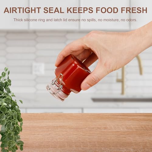 Spice Jars Set of 12, 4 oz Glass Spice Jars with Airtight Lids and Labels, Small Seasoning Jars for Spices, Herbs, Kitchen Spice Organizer - size: 4 fl oz x 12 - Square