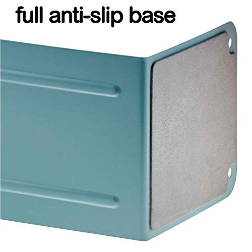Acrimet Bookends for Shelves, Non-Skid Book Holder, Heavy Duty Book Stopper, Steel Metal Book Ends Storage for Home, Library, 6 7/8" H x 4" W x 4 1/2" D (Green) (1 Pair / 2 Pieces) | For Shelves & Shelves with Protective Base