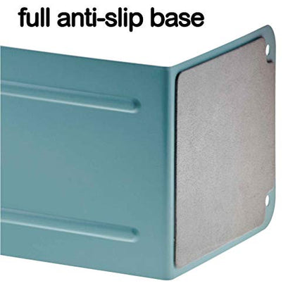 Acrimet Bookends for Shelves, Non-Skid Book Holder, Heavy Duty Book Stopper, Steel Metal Book Ends Storage for Home, Library, 6 7/8" H x 4" W x 4 1/2" D (Green) (1 Pair / 2 Pieces) | For Shelves & Shelves with Protective Base