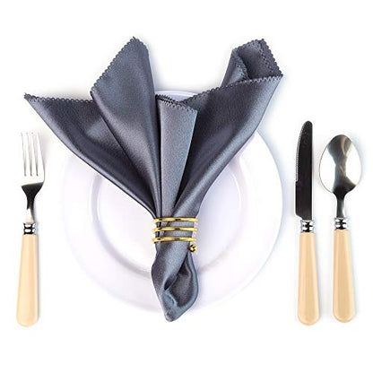 6Pcs Gold Napkin Rings Round Napkin Ring Set of 6 Napkin Holders for Cloth Napkins for Wedding, Thanksgiving, Fall Party, Valentines Day, Easter Table Decor. - style: Ring-gold