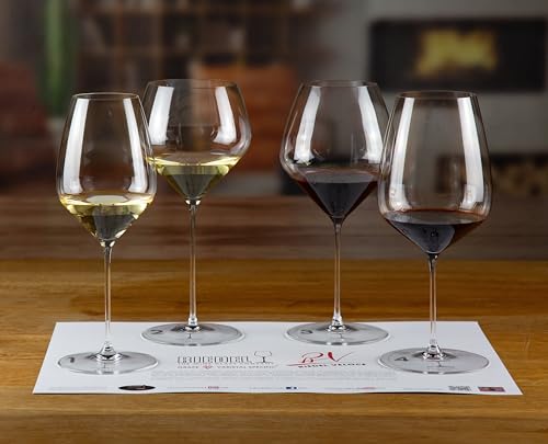Riedel Veloce Tasting Set, Wine Glasses, 4 Pack – Cabernet, Pinot Noir, Sauvignon Blanc, Chardonnay - Dishwasher Safe, Crystal Glass - 5330/47 | Cabernet, Pinot Noir, Sauvignon Blanc, Chardonnay - Dishwasher Safe, Crystal Glass - style: Tasting Set