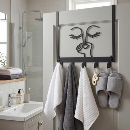 Reallnaive Bad Smell Humorous Over The Door Hooks Bathroom Decoration Hanger Wall Mount Art Funny Rack Holder for Towel, Hat, Coat, Cloth, Keychain, Bag, Christmas Gift - style: Bad Smell Humorous