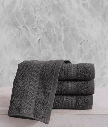 Hawmam Linen Personalized Towels - Customized Turkish Cotton Towel Set, Monogrammed Towels with Initials, Name & Embroidery, Idea for Weddings, Bridal Showers, Anniversaries, for Couples - Grey - color: Cool Grey