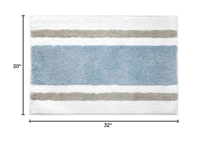 Izod - Bathroom Rug 20x32, Soft, Non-Slip & Absorbent Cotton | Soft & Absorbent Cotton, Non-Slip Backing, Plush Comfort, Machine Washable, Everyday Bathroom Use