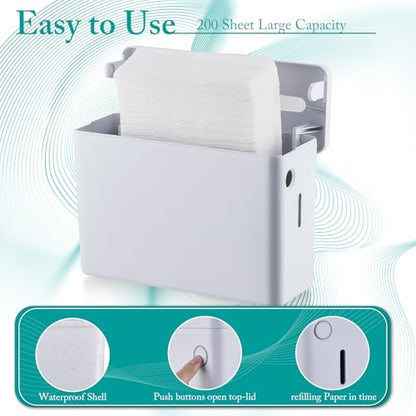 Paper Towel Dispenser Countertop,Non-Slip Base,White-S | Multifold Trifold Z-Fold Paper Towel Holder, Hand Towel Dispenser for Kitchen Bathroom Commercial,Single Sheet Dispensing - color: White-s