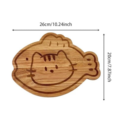 Kitchen Board Multipurpose Wooden Cutting Board for Household Bread Cat Shape, Fish Shape