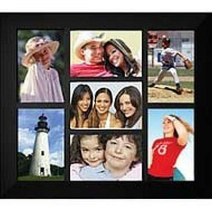 Malden International Designs Berkeley Black 7 Opening Collage Photo Wall Frame - color: Black, size: 7-Opening