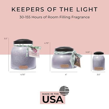 A Cheerful Giver — Lilacs In Bloom - 34oz Papa Scented Candle Jar with Lid - Keepers of the Light - 155 Hours of Burn Time, Gift Candle, Violet - size: 34oz