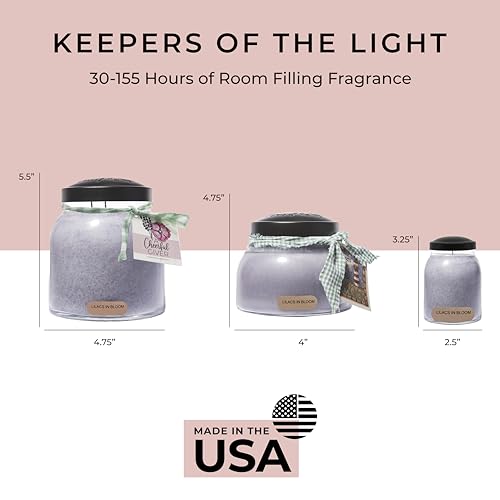 A Cheerful Giver - Lilacs In Bloom Mama Scented Glass Jar Candle (22oz) with Lid & True to Life Fragrance Made in USA - size: 22oz Mama