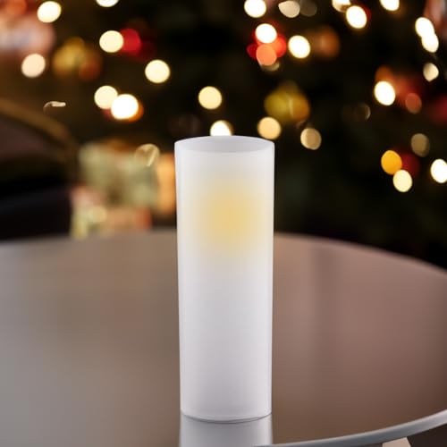 WGVI Hurricane Candle Holder Sleeve, W: 3", Ht: 10", Frosted Glass Cylinder Open Both Ends, Chimney Tube Shade, 2 Pieces - color: Frosted, size: 3x10"H