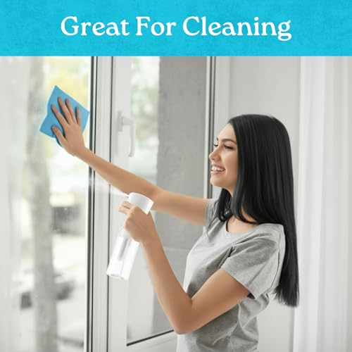 Mist Spray Bottle 200ml – Fine Mist Sprayer for Hair, Plants, Cleaning & Skincare | Refillable Salon Quality Water Mister, (Non-Toxic BPA Free) with White & Clear bottle (Pack of 2)