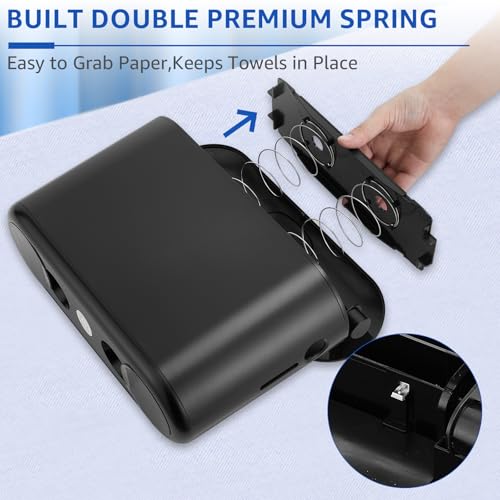 Countertop Paper Towel Holder Dispenser,Black-M | Commercial Paper Towel Dispenser, Multifold Trifold Z-Fold Paper Towel Holder,Napkin Holder Dispenser - color: Black-m