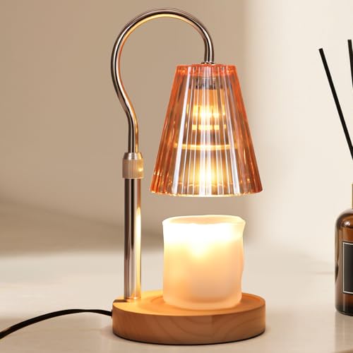 SnowBB Candle Warmer Lamp with Timer Dimmer, Adjustable Height, Birthday Gifts for Women Mom Friend Sister, House Warming Gift New Home Decor, Vintage Wax Melt Warmer, Christmas White Elephant Gifts - color: Stripe