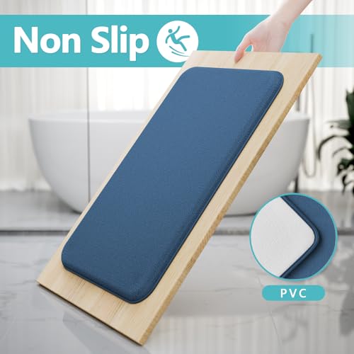 RUN HELIX Bathroom Rugs Sets 3 Piece, Soft Absorbent Memory Foam Bath Mats Set, Dry Fast Bath Mat, Machine Washable Bath Rug Set for Bathroom （Misty Blue） - color: Misty Blue