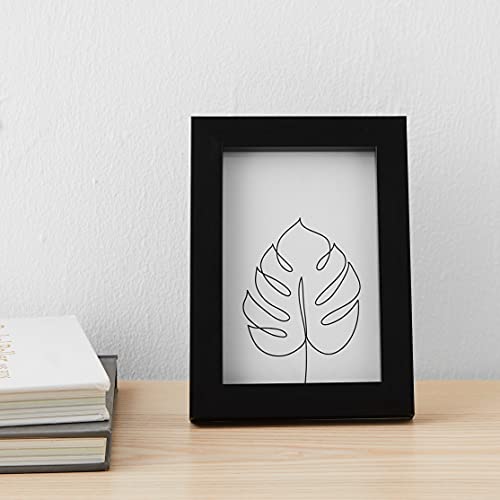Amazon Basics Rectangular Picture Frame Set for Wall Hanging or Tabletop Display, 6 x 4 in, Black, 5 Count (Pack of 4) - size: 4" x 6" (Pack of 4)