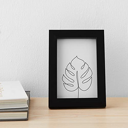 Amazon Basics Rectangular Picture Frame Set for Wall Hanging or Tabletop Display, 6 x 4 in, Black, 5 Count (Pack of 4) - size: 4" x 6" (Pack of 4)