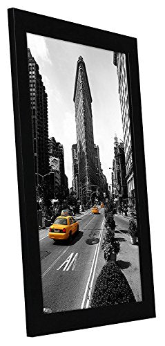Americanflat 11x17 Picture Frame with Shatter-Resistant Glass - Set of 2 - Signature Collection - Gallery-Style Frames Made of Engineered Wood - Picture Frames for Wall Display - Black | Shatter-resistant glass, hangs vertical or horizontal, sawtooth hang