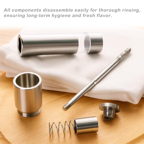 [2 Pieces] Premium Stainless Steel Salt Grinder and Pepper Mill Set for Pepper Sea Salt Himalayan Salt and Spices with Thumb Button for One Hand Operation