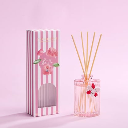 Reed Diffuser, Peony Blossom Scent Oil Diffuser, 6.09 fl oz | 8 Reeds, Long-Lasting Home Fragrance, Bathroom Bedroom Shelf Decor & Gifts - color: Pink(peony Blossom)